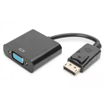 Cable adaptador DisplayPort Assmann. DP - HD15 M/H. 0,15 m. con bloqueo. Compatible con DP 1.1. UL. azul. sin apantallamiento. 32AWG (AK-340410-001-S)