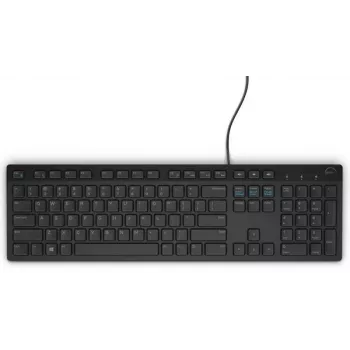 Teclado con cable de tamaño completo Dell KB216 — QWERTY distribución nórdica, negro, USB
