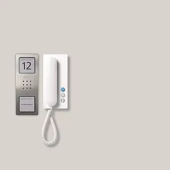 Siedle SET CA 812-1 E/W. Tecnología de transmisión: Cableado. Color del producto: Acero inoxidable, Blanco, Ubicación: Pared (210008738-00)