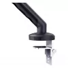 Soporte de monitor DIGITUS Single Design para pantallas de hasta 35 pulgadas, pinza, 10 kg, VESA 75x75–100x100, inclinación -45–90°