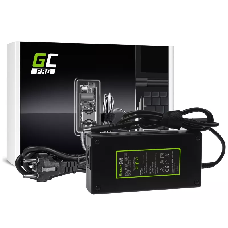 Fuente de alimentación Green Cell AD111P 150W 19.5V 7.7A fuente de alimentación universal para portátil negra