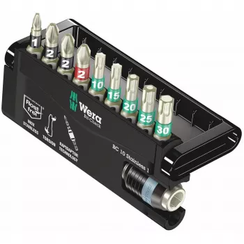 Wera Bit-Check 10 Stainless 1 juego de puntas de destornillador, 10 piezas
