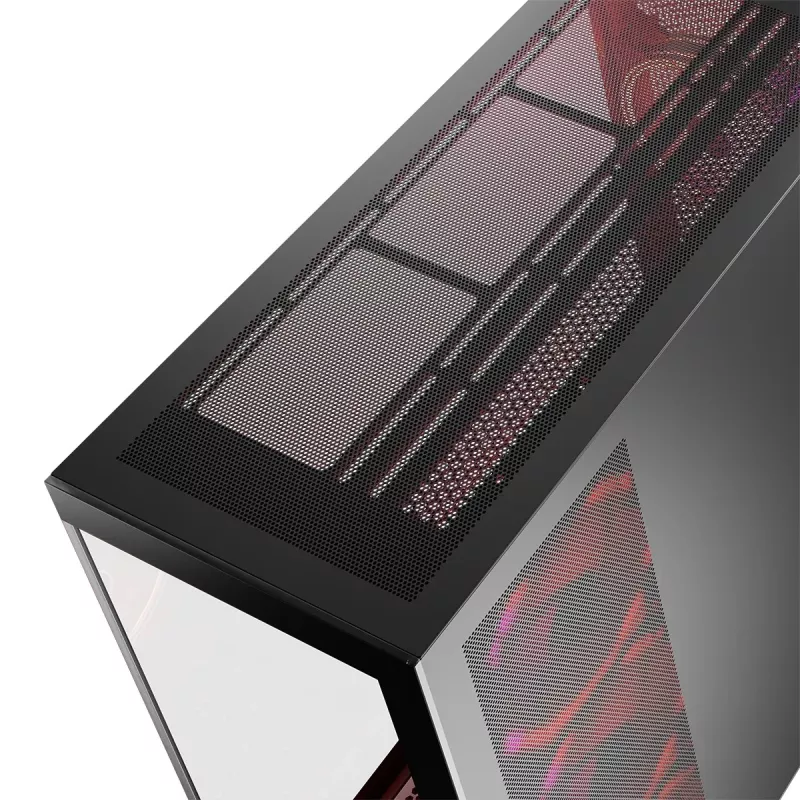 Caja de PC MODECOM Volcano SPACE APEX ARGB Midi Tower, cristal templado, USB-C, compatible con ATX/microATX/Mini-ITX, GPU hasta 430 mm, disipador de CPU hasta 180 mm