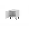 Mesita de noche cama meble PAFOS 2 uds., 45x40x51 cm, blanco mate, MDF/aglomerado, grosor de marco 16 mm