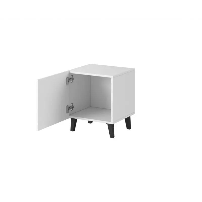 Mesita de noche cama meble PAFOS 2 uds., 45x40x51 cm, blanco mate, MDF/aglomerado, grosor de marco 16 mm