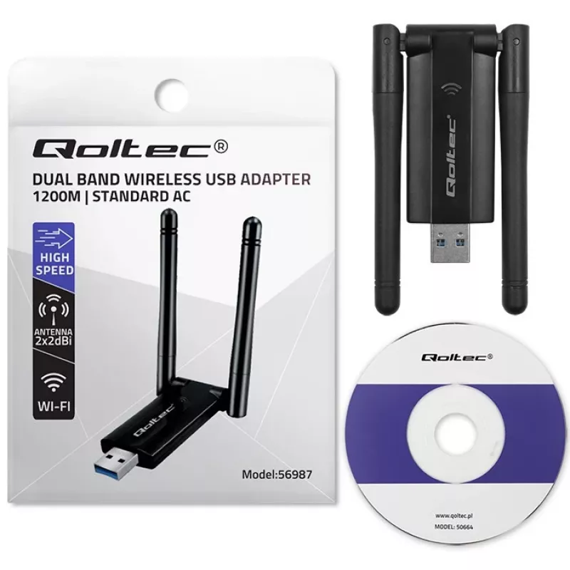 Adaptador USB dual inalámbrico rápido 2 X