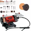 Lijadora de mesa TC-XG 75 Kit (rojo/negro, 150 vatios, amplio set de accesorios para trabajos de pulido y lijado)