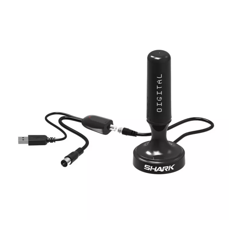 Antena DVB-T para coche Shark SHA301CAR con amplificador activo para recepción de TV en vehículo