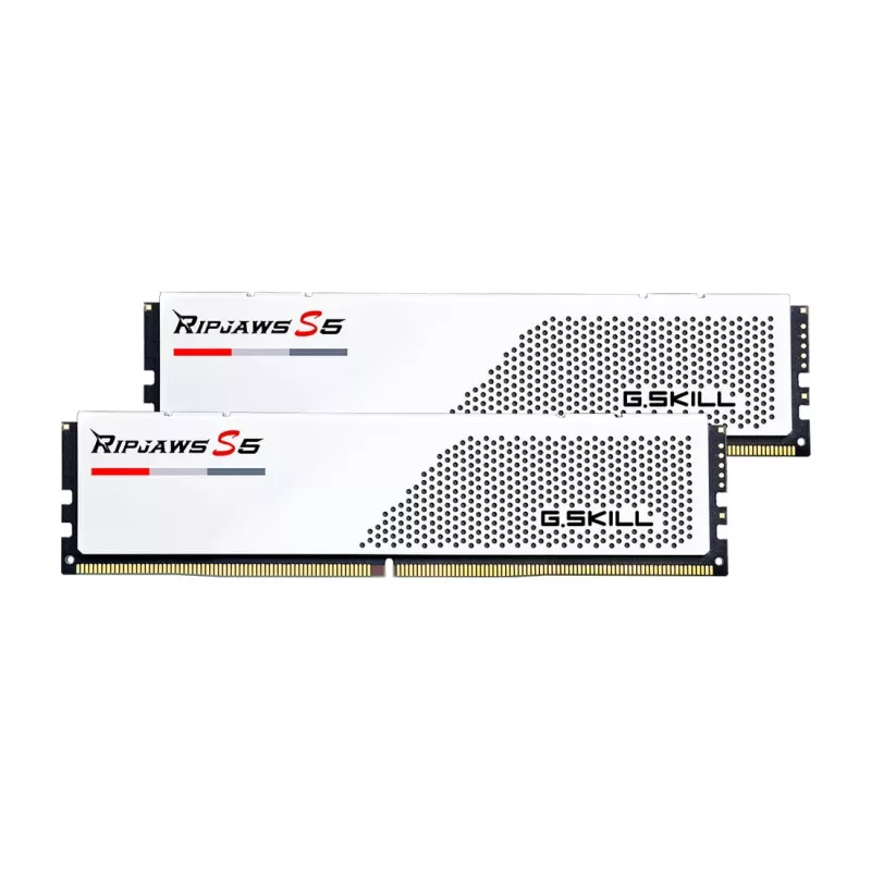 DIMM 32 GB DDR5-5600 (2x 16 GB) Dual-Kit, memoria blanca, F5-5600J4040C16GX2-RS5W, Ripjaws S5, INTEL XMP