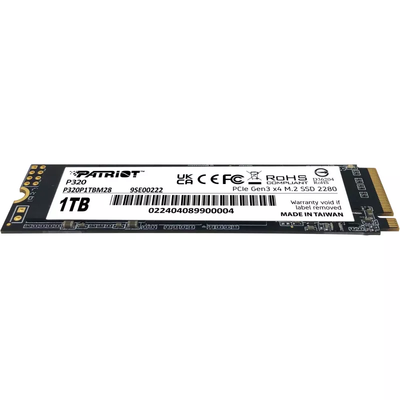 Unidad SSD Patriot P320 1 TB M.2 2280 PCIe 3.0 x4 NVMe