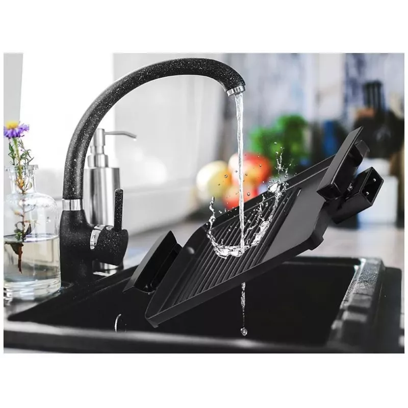 Lafe GRL-003 grill eléctrico de contacto con tapa, 1650 W