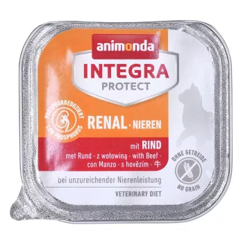 Comida húmeda para gatos animonda Integra Protect 100 g — cerdo, para gatos adultos, apoyo renal, tarrina