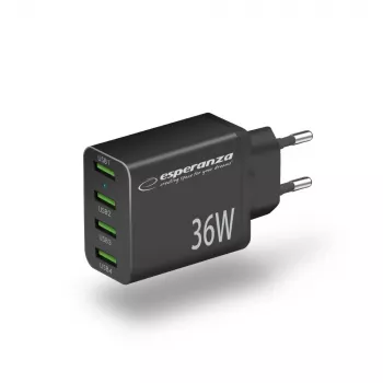 Cargador de pared Esperanza EZC107K 36W negro