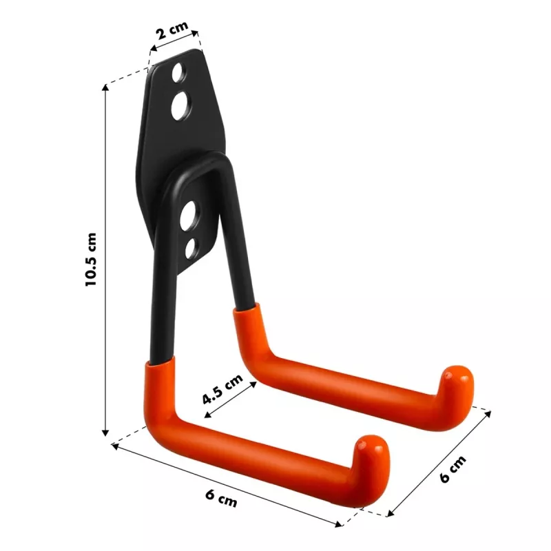 Gancho de pared para garaje MACLEAN MC-442 — capacidad de carga 70 kg