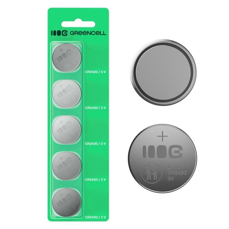 Pila botón Green Cell CR2430 3V — pack de 5