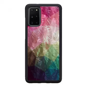 Funda para móvil iKins para Samsung Galaxy S20+ — diseño de flores acuáticas, negro