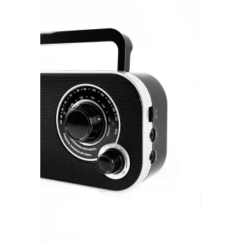Radio portátil Camry CR 1140b — AM/MF, gris, alimentación por red o pilas, compacta 280×65×113 mm