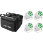 Foco LED tipo par EUROLITE Silent Par 6 QCL Floor 4x con bolsa blanda — par LED QCL de suelo, set de 4