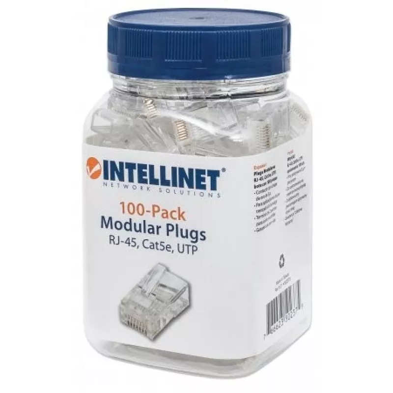 Intellinet 502375 Conector de cable RJ-45 transparente