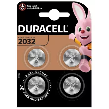Duracell CR2032 pila de botón de litio 3V — pack de 4