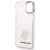 Karl Lagerfeld KLHCP14MCTRI iPhone 14 Plus / 15 Plus 6.7 Carcasa rígida rosa / rosa transparente Choupette Body