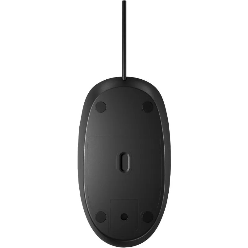 HP 125 Ratón con cable, ambidiestro, óptico, USB Type-A, negro