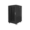 Armario rack independiente LANBERG FF01-6822-23B 22U, guías de 19 pulgadas, 1159×600×800 mm, IP20, ruedas, cerradura con llave, negro