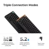 Teclado mecánico Keychron K4 HE con interruptores magnéticos Gateron Double‑Rail Magnetic Nebula, inalámbrico, negro, distribución US