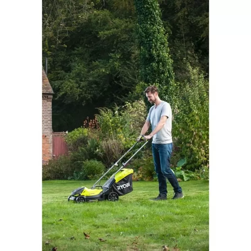 Ryobi OLM1833B Cortacésped de empuje a batería negro, verde
