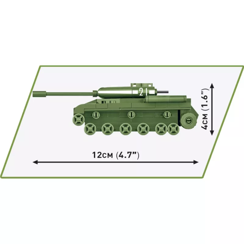 Set de construcción Cobi modelo IS-2, tanque de la Segunda Guerra Mundial, 130 piezas, edad recomendada 6+