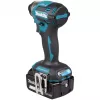 Makita DTD173RTJ atornillador de impacto a batería, 3600 rpm, con baterías, cargador y maletín, azul/negro