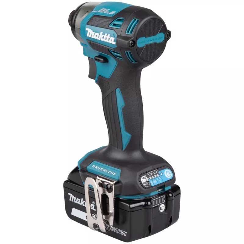 Makita DTD173RTJ atornillador de impacto a batería, 3600 rpm, con baterías, cargador y maletín, azul/negro
