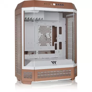 Caja de PC Thermaltake The Tower 600 torre Midi moca — ATX/Micro-ATX/Mini-ITX, cristal templado, 1x 3,5 pulgadas + 2x 2,5 pulgadas, 4x USB 3.2