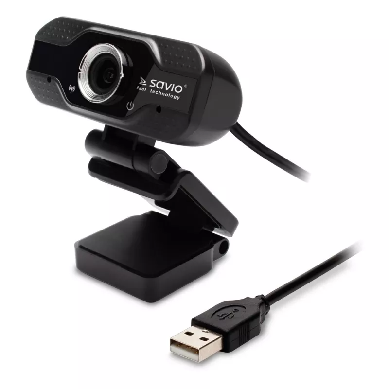 Cámara web Savio USB Full HD con micrófono integrado