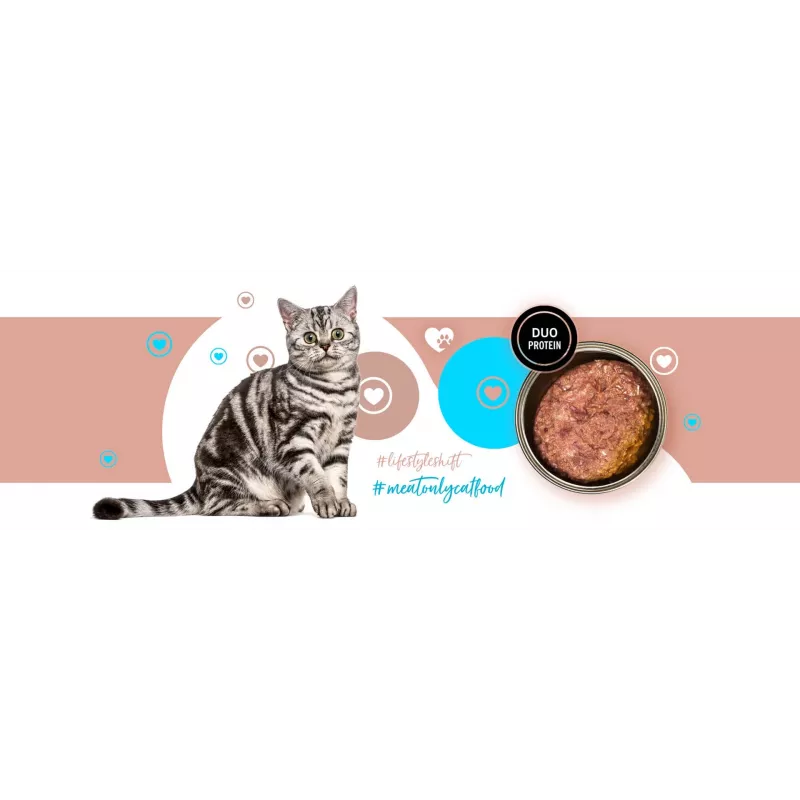 3Coty comida húmeda para gatos con pavo y conejo 180 g