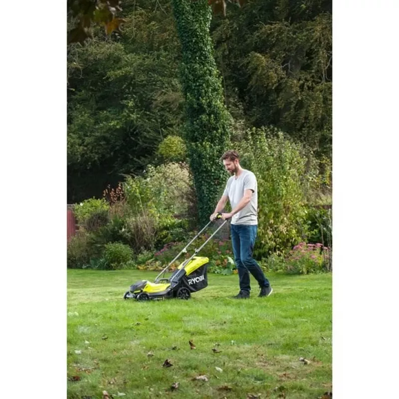 Ryobi OLM1833B Cortacésped de empuje a batería negro, verde