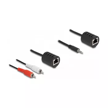 DeLOCK 87859 cable de audio RJ-45 RCA 3,5 mm negro rojo blanco