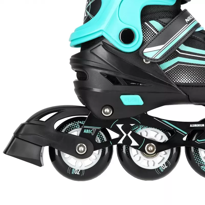 Patines 2IN1 Nils Extreme NH18190 negro/azul talla M (34-38) con patines de hockey intercambiables