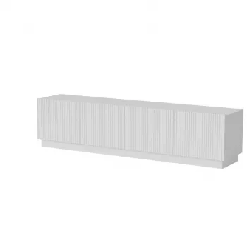 Mueble TV cama meble LIVERTI 2000x420x480 mm, blanco, superficie de aglomerado