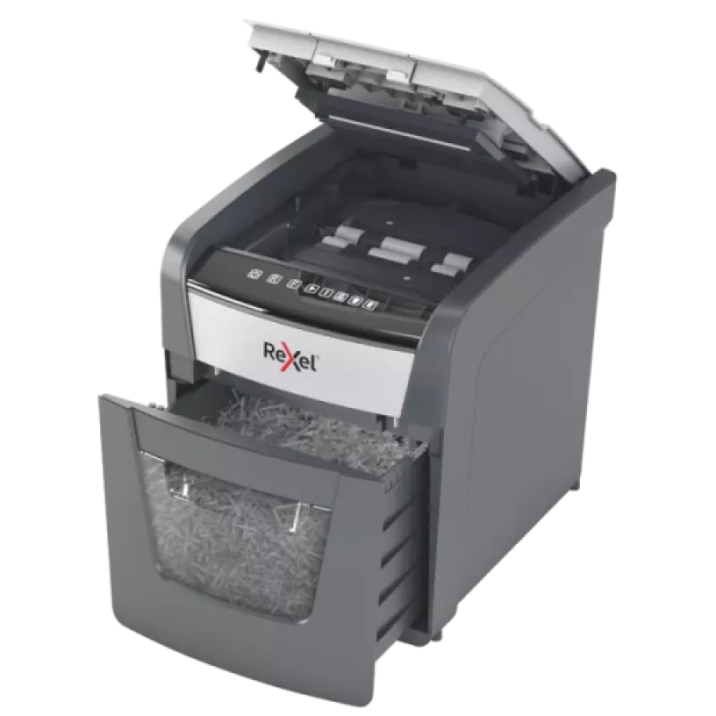 Rexel Optimum AutoFeed+ 50X Destructora de documentos con alimentación automática, Corte en partículas, P4