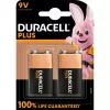Duracell Plus pila de 9V (MN1604 / 6LR61), 2 unidades