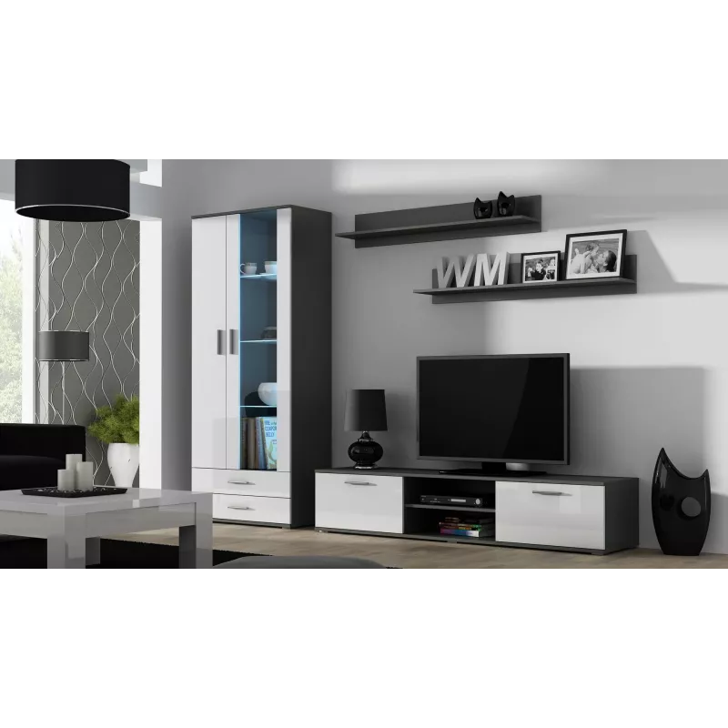 Soporte de TV Cama SOHO 180 gris/blanco brillante