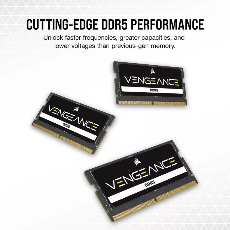 SO-DIMM 64 GB DDR5-5600 (2x 32 GB) kit dual, memoria negra, CMSX64GX5M2A5600C48, Vengeance