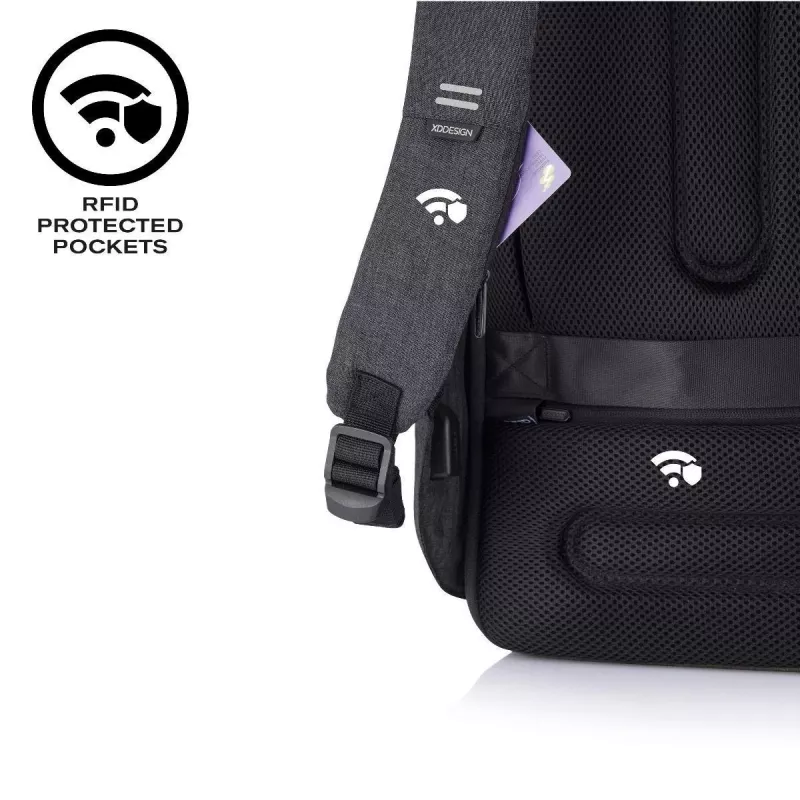 Mochila XDDESIGN P705.291 Anthracite — 18 L, compartimentos para portátil y tablet, cremallera principal con cierre