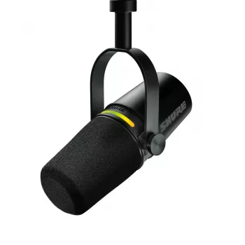 Shure MV7+-K - Micrófono para locución y canto con conexión XLR/USB-C, negro