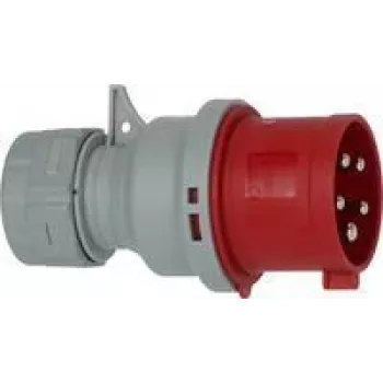 Conector macho de fuerza eléctrico Brennenstuhl 1081050020 gris rojo 5P 32A 400V