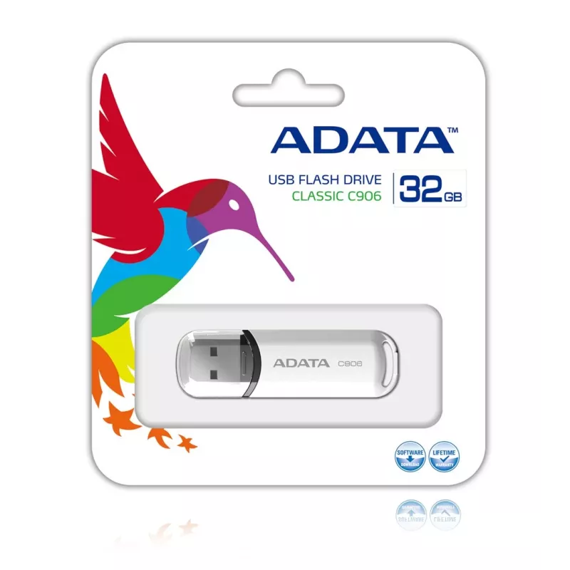 ADATA Classic Series C906 - Memoria USB - 32 GB - USB 2.0 - blanco