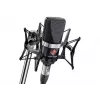 Neumann TLM 102 MT Studio-Set – Micrófono de condensador de gran diafragma con araña, negro