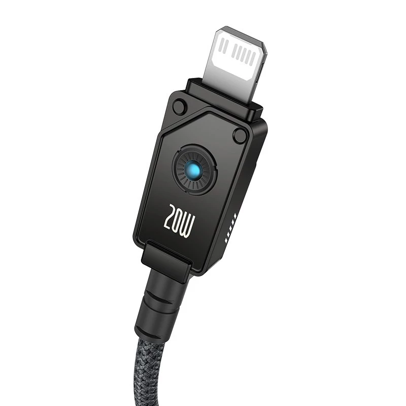 Cable USB-C a iP Baseus Unbreakable 2 m 20 W negro