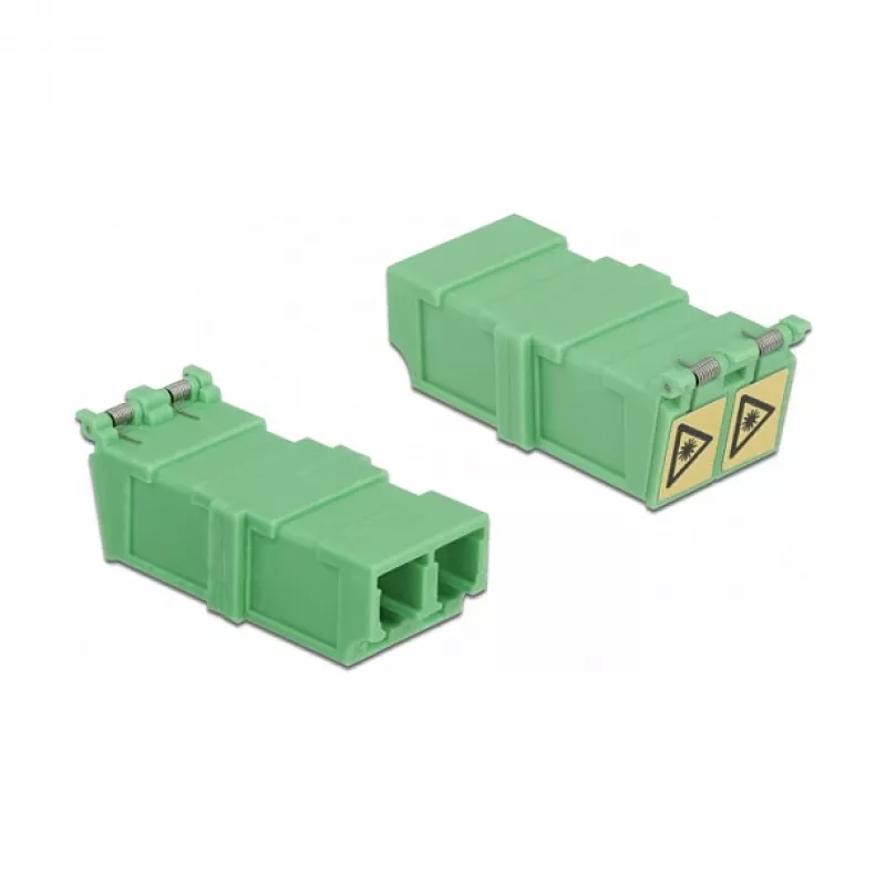 Acoplador de fibra óptica DeLOCK 85927 LC dúplex hembra a hembra 4 uds.